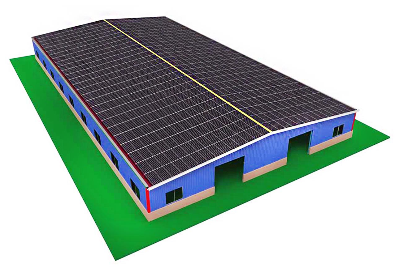 BIPV Roof Metal Structure SA111VT30