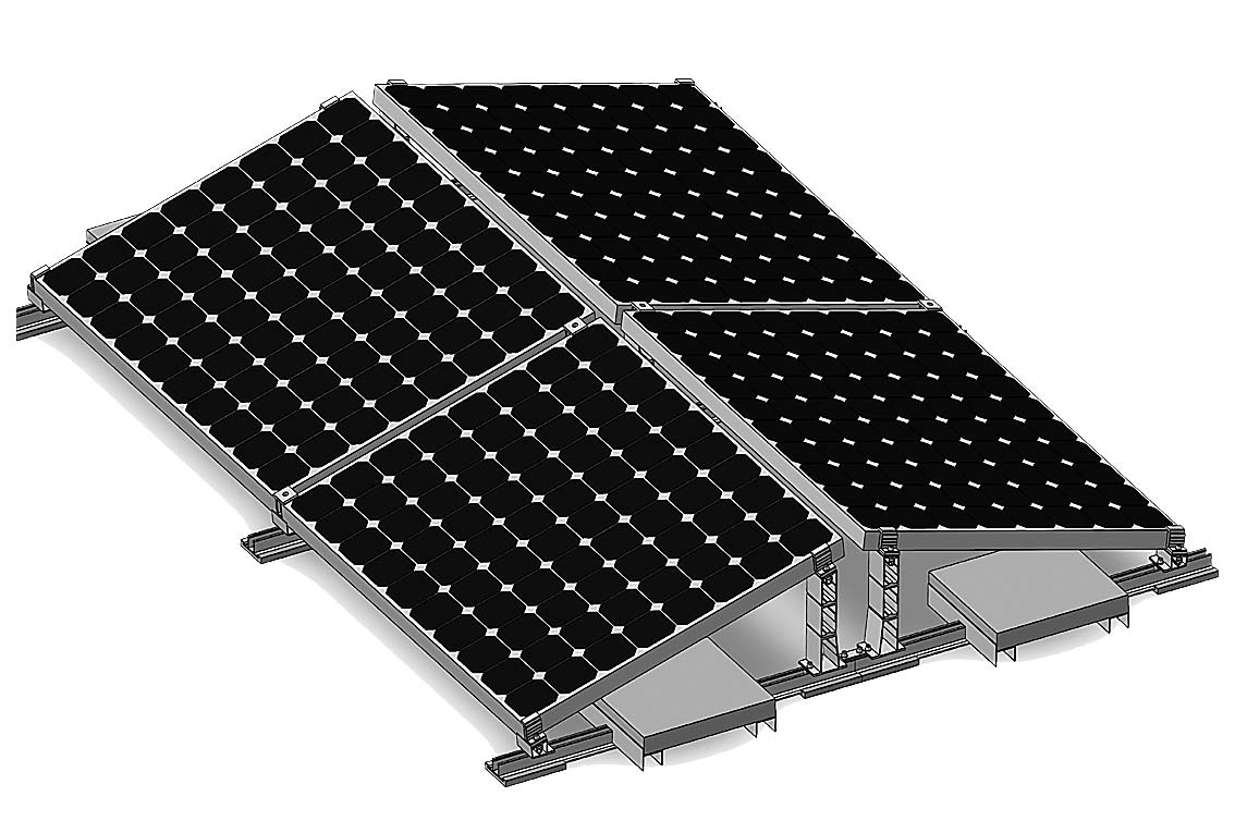 Flat Roof Ballast Bracket Mount FRBBM-TSD-ST-200