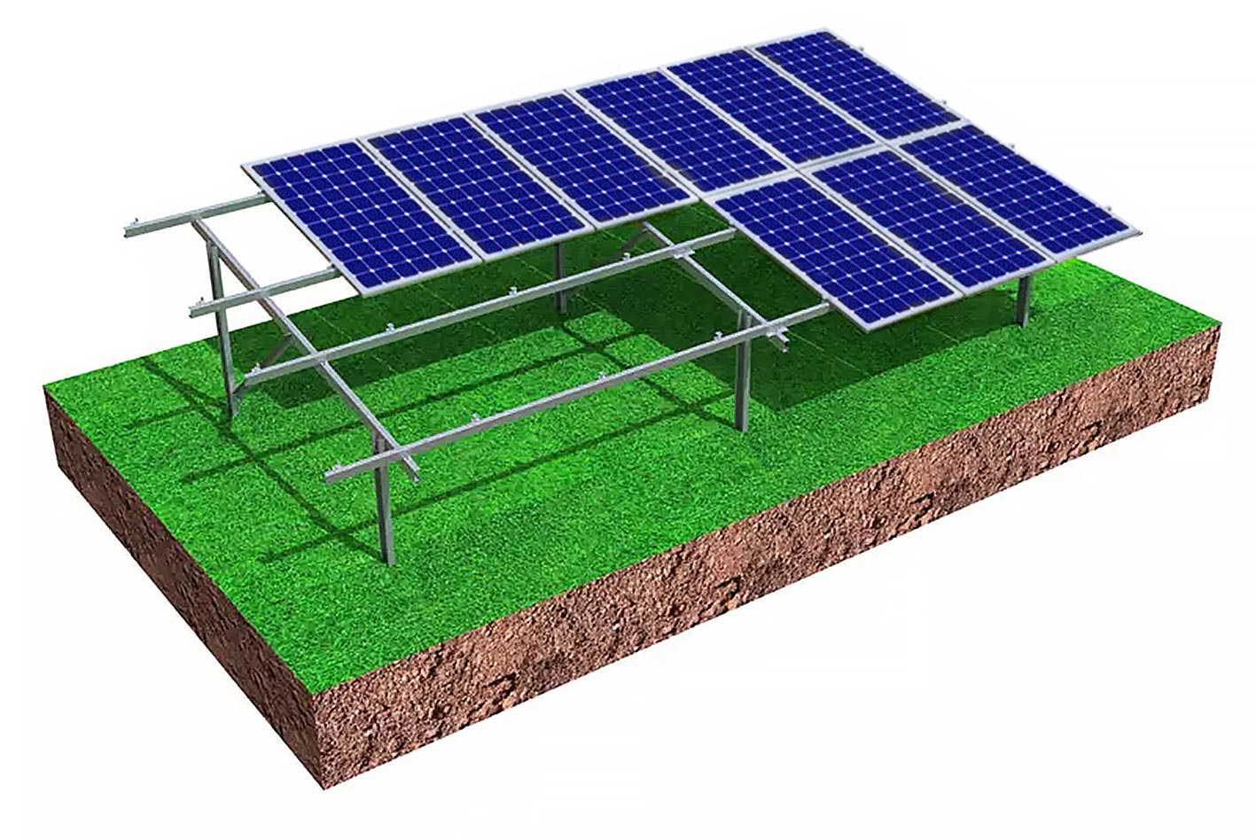 ST(VSD)PO505 Double Post Solar Ground Mounting Solution